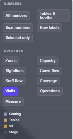 A ManageHex side panel over the room view, listing the properties of the selected part of the floor.